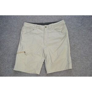 Patagonia Shorts Mens 36 Khaki Hiking Zip Pockets Quick Dry Outdoor Casual Trail